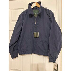 NWT Weatherproof Mens Large Navy Jacket With Zip Closure